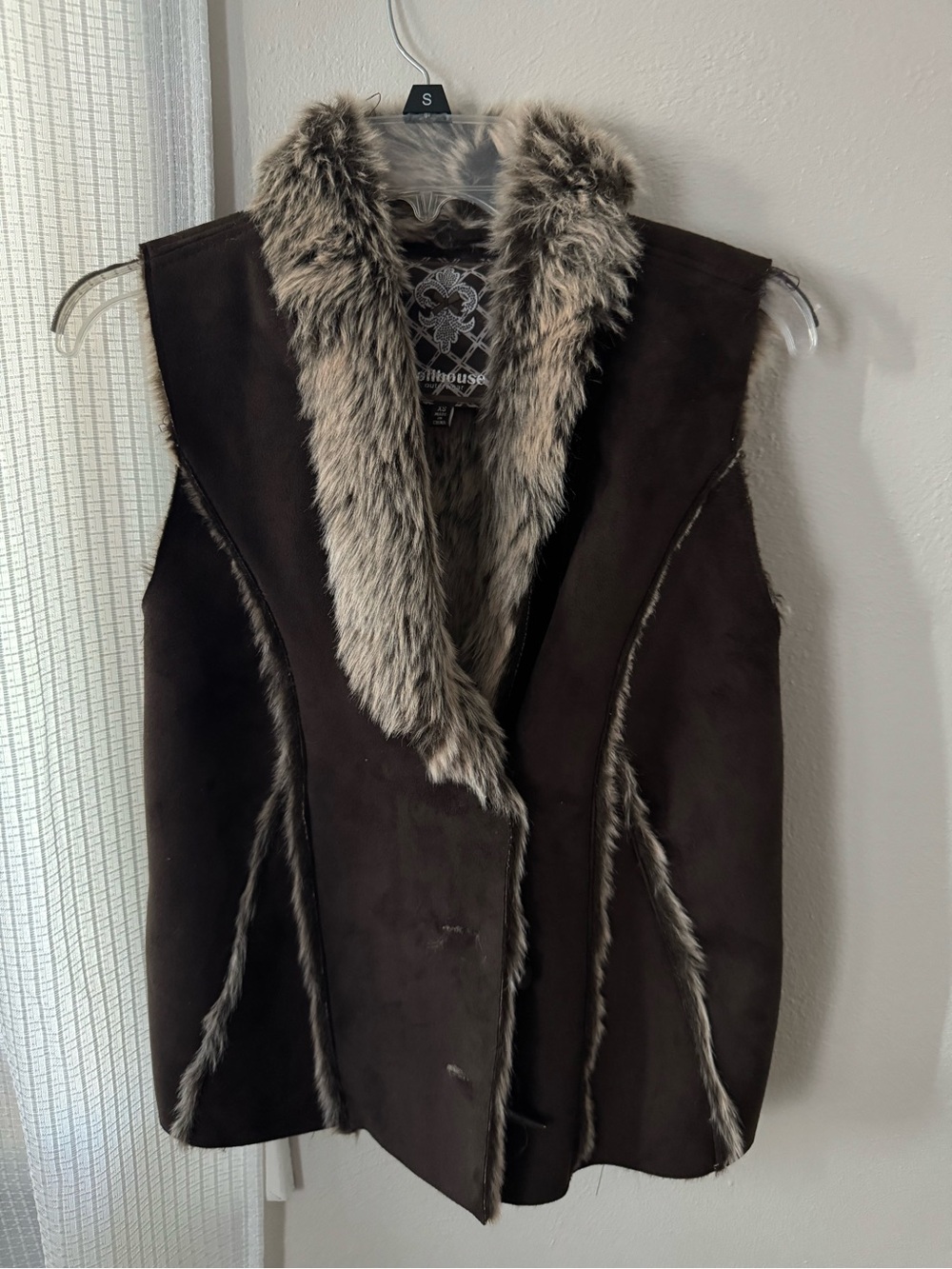 Dollhouse Brown Faux Fur-Trim Vest